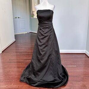 David's Bridal | Dresses | Crepeback Satin Scoop Tank Bridesmaid Dress From  Davids Bridal Color Biscotti | Poshmark